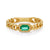 Emerald Diamond Cuban Ring