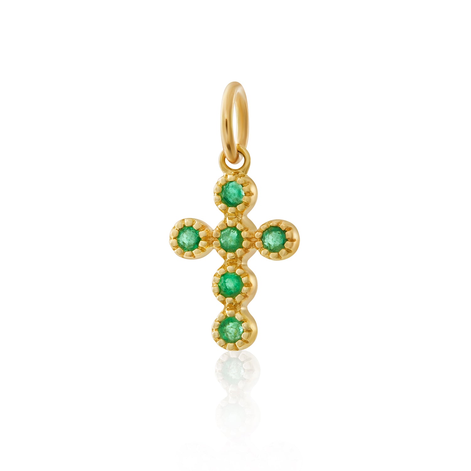 Dainty Emerald Cross Necklace
